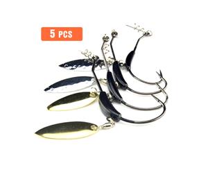 5x 3/4/7g Metal Fishing Lures Hook Slice Spinner Bait Casting Bass Trout Salmon