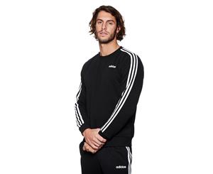 Adidas Essentials 3-Stripe French Terry Crew - Black/White