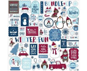 Echo Park - My Favourite Winter Cardstock Stickers 12 inch X12 inch - Elements