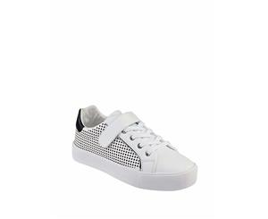 Guess Womens Darina Leather Low Top Lace Up Running Sneaker