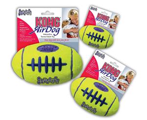 KONG Airdog Squeaker Football For Dogs and Puppies in Three Sizes [Size Medium]