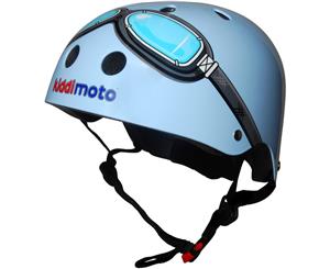 Kiddimoto Goggle Bike Helmet Blue