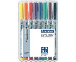 Lumocolor Non-Permanent 1.0Mm Pens 8/Pkg-