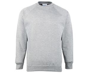 Maddins Kids Unisex Coloursure Crew Neck Sweatshirt / Schoolwear (Oxford Grey) - RW841