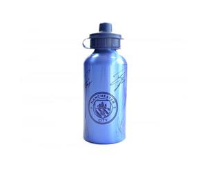 Manchester City Fc Signed Aluminium Water Bottle (Blue) - BS1743