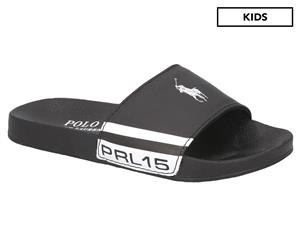 Polo Ralph Lauren Boys' Fletcher Slides - Black/White