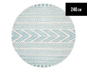 Rug Culture 240cm Mirage Modern Round Rug - Sky