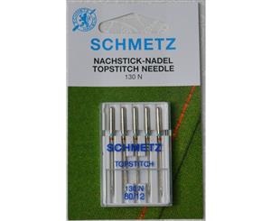 Schmetz Machine Needle TOPSTITCH Size 80/12 Pack of 5 Needles