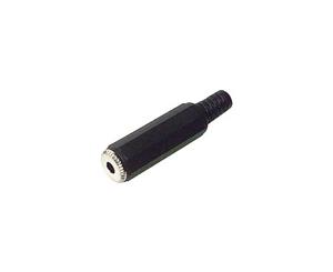 3.5Mm Mono Phono Socket Black Plastic