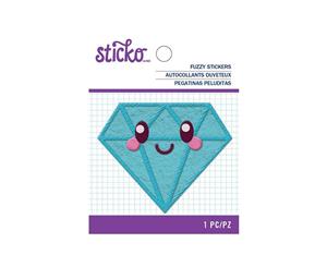 American Crafts - Sticko - Fuzzy Stickers - Kawaii Diamond