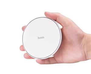 HOCO Ultra Thin Fast Wireless Charger Qi Charging Pad for iPhone X/8/8 Plus and Samsung S8/Note 8 - White