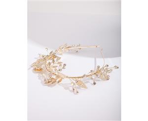 Lovisa Gold Floral Leaf Wire Headband