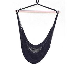 Mexican Style Crochet Hammock Sling Chair Black Colour