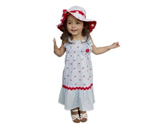 Oobi Girls' Chloe Cherry Check Dress