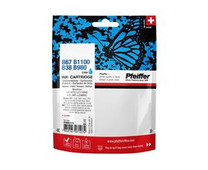 Pfeiffer Ink Cartridge Compatible With Brother Lc-1100c / Lc-67c & Lc-980c / Lc-38c Cyan