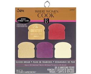 Sizzix Bigz Die W/Bonus Textured Impressions 5.5&quotX6"-Sliced Bread By Where Women Cook