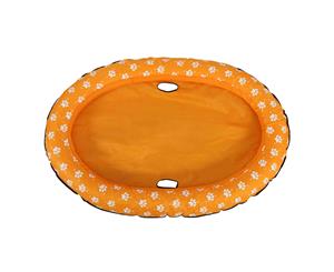 Charlie's Inflatable Pet Pool Floatie - Orange with white paws