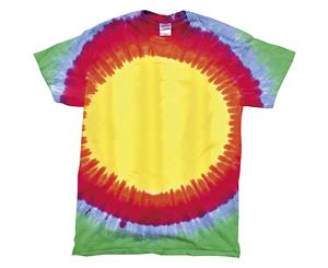 Colortone Kids/Childrens Heavyweight Sunrise Print T-Shirt (Rainbow Sunburst) - RW2632