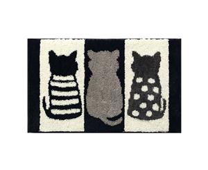 Cute Cat Rug Indoor Outdoor Front Suction Floor Door (Size 50cm x 80cm)