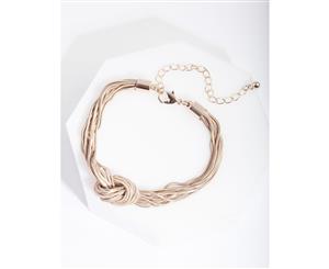 Lovisa Rose Gold Knot Chain Bracelet