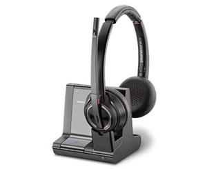 Plantronics 207326-03 Savi 8220-M 3-in-1 On-Ear Headset - Stereo DECT - Optimised for Microsoft --Now Poly