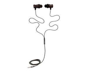 REYTID In-Ear Earphones Headphones - HD Sound - DEEP Bass with Metal 1-button Mic - Compatible with iPhone and Android - Black - Black