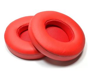 REYTID Replacement Red Ear Pad Cushion Kit Compatible with Beats By Dr. Dre Solo2 & Solo2 Wireless Headphones - Red