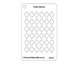 That's Crafty Dinky Stencil 3In.X4.75In. Quarterfoil 2 Background