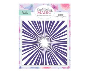 Craft Essentials - The Christina Griffiths Card Making Magic 6x6 Collection - Sunburst 6x6 embossing folder