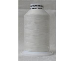 Gutermann Miniking 1000m Universal Sewing / Overlocking Thread Col 800 WHITE