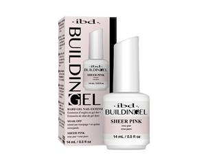 IBD Building Gel Sheer Pink 14ml Brush On Sculpting Gel Nail Extension