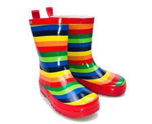 Kids Gumboots Rainbow Stripe