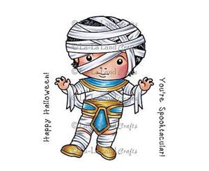 La-La Land Cling Mount Rubber Stamps 4In. X3in. Egyptian Mummy Luka