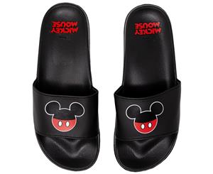 Mickey Mouse Black And Red Slides Sandals