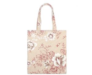 Peony Flower Canvas Women's Tote Bag