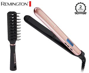 Remington Rose Luxury Straightener & Brush Pack