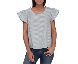 Bobeau Rae Ruffle Sleeve Top