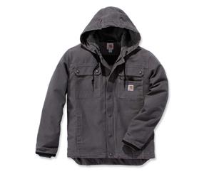 Carhartt Mens Bartlett Sherpa Lined Cotton Work Jacket - Gravel