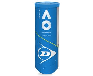 Dunlop Australian Open 3-Ball Can Tennis Balls - Green