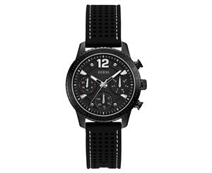 GUESS Women's 37mm Silicone Marina Watch - Black/Black