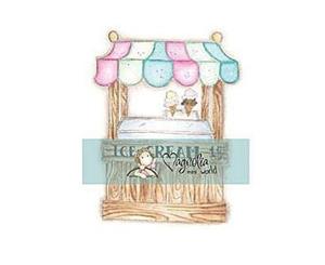 Magnolia - Mini Sea Breeze Stamp 2.75X5.75 Package Time For Ice Cream