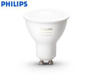 Philips 6.5W Hue Ambiance Smart LED GU10 Light Bulb - White