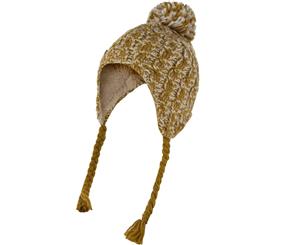 Regatta Womens/Ladies Whirlwind Fleece Lined Knit Winter Bobble Hat - Gold Cumin