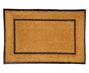 Rubber & coir Picture Frame Doormat - Natural/Black - Size 60x90 cm