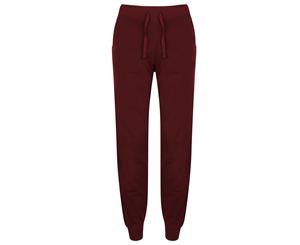 Skinnifit Womens/Ladies Slim Cuffed Jogging Bottoms/Trousers (Burgundy) - RW4733