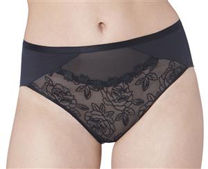 Triumph Women's Wild Rose Florale Maxi Brief - Black