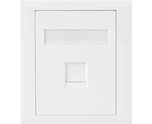 Astrotek CAT6 RJ45 Wall Face Plate 86x86mm 1 Port Socket Kit