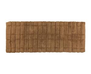 Bricks Cotton Bath Runner - Brown