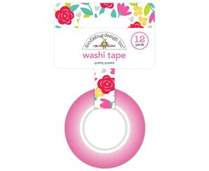 Doodlebug Washi Tape 15mmX12yd - Pretty Posies Love Notes