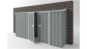 EasyShed D3808 Off The Wall Garage Shed - Armour Grey